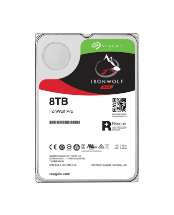 SEAGATE NAS HDD 8TB IronWolf 7200rpm 6Gb/s SATA 256MB cache 89cm 3.5inch 24x7 CMR for NAS and RAID BLK Project (P)