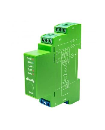Shelly 2-Kanałowy Ściemniacz Na Szynę Din Pro Dimmer 2 66538