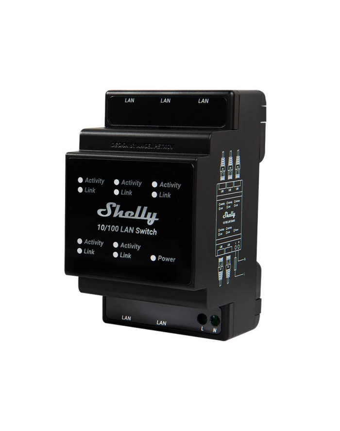Shelly LAN Switch przełącznik Ethernet z 5 portami główny