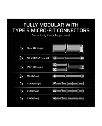 corsair Zasilacz SF Series SF850 80 PLUS Platinum SFX