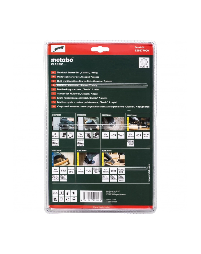Metabo Zestaw Podstawowy Classic  7Szt. 626977000 główny