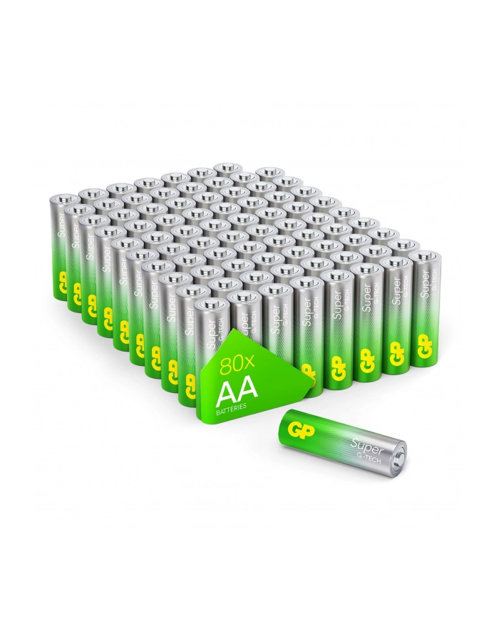 Gp Batteries Baterie Aa 03015As80 1.5 V Alkaliczno-Manganowe 80Szt. Super główny