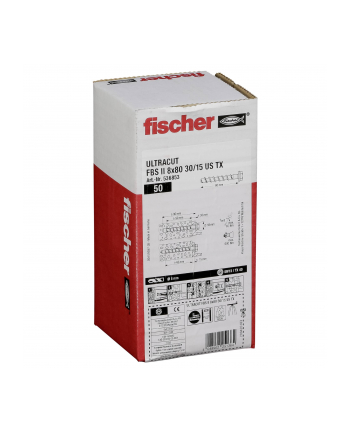 Fischer Ultracut Fbs II Wkręty 8x80 30/15 Us Tx 50szt. 536853