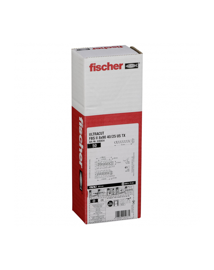 Fischer Ultracut Fbs II Wkręty 8x90 40/25 Us Tx 50szt. 536854 główny