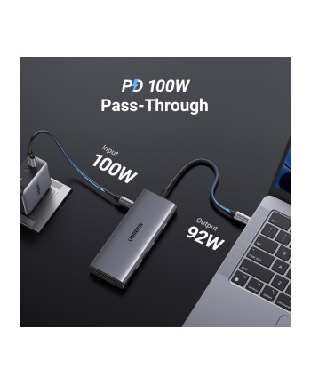 Ugreen Adapter Usb 7W1 Hub Do 2X Usb-A 3.2, Usb-C Sd/Tf, Pd (15531)