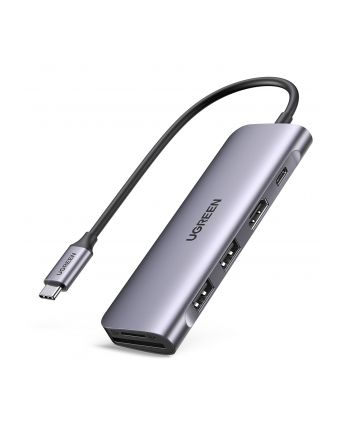 Ugreen Adapter 5w1 Hub USB-C do 2x USB 3.0 + HDMI + SD/MicroSD + PD (70411) nr 1
