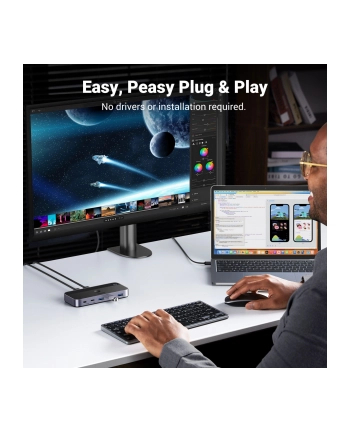 Switch przełącznik USB 3.0 UGREEN CM662, 2X4 out (czarny) (15705) nr 2