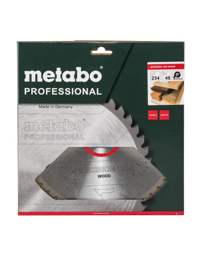 Metabo Piła tarczowa HW/CT 0 254x30 z=48 Wz 5° neg. preclsion cut 628221000 główny