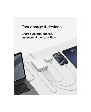 BELKIN ŁADOWARKA 4X PORT USB-C GAN 200W, BIAŁA