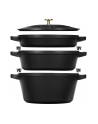 zwilling Zestaw 3 naczyń żeliwnych z pokrywką Staub - 24 cm, Czarny - nr 10