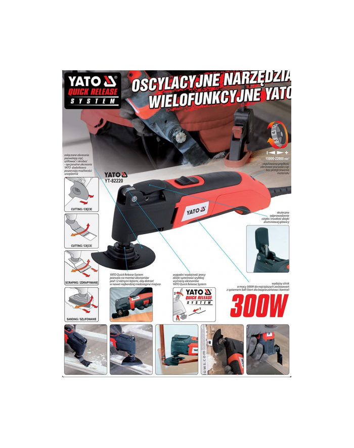 Urządzenie wielofunkcyjne z akcesoriami 300W YATO główny