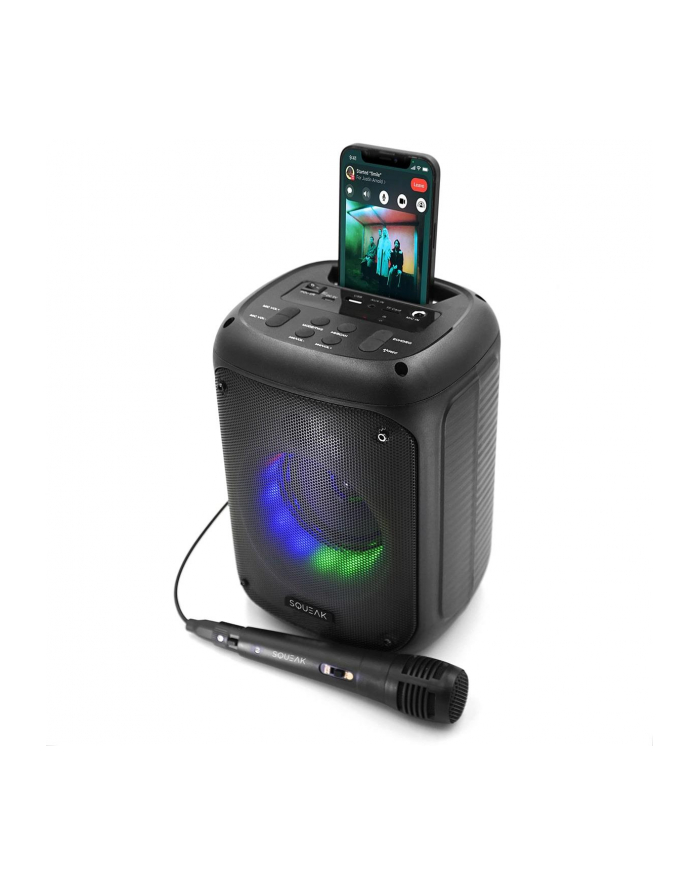 SQUEAK GŁOŚNIK KARAOKE BEATFLOW BLUETOOTH 50 + EDR, RADIO FM, MICROSD, AUX, USB SQ1005 główny