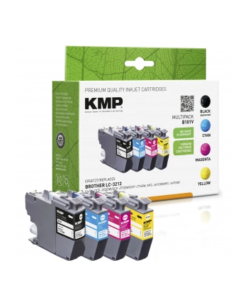 Kmp B101V - 4-pack black yellow cyan magenta compatible ink cartridge (alternative for: Brother LC3213BK LC3213C LC3213M (15394005) nr 1