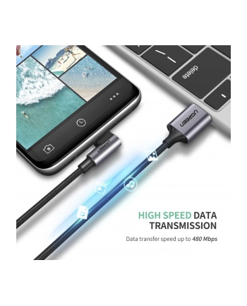 UGREEN KABEL USB   KABEL KĄTOWY USB - USB TYP C 2M 3A SZARY  (UGREEN_20200508120523) nr 1