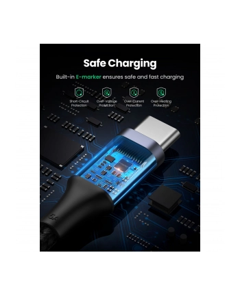 Ugreen Kabel Usb Kabel Przewód Usb Typ C - Usb Typ C 5 A 100 w Power Delivery Quick Charge 3.0 Fcp 480 Mbps 1 M Szary (70427 Us316) nr 2