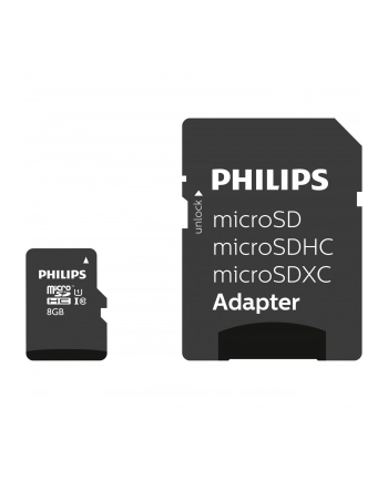 Philips MicroSDHC Card 8GB Class 10 Uhs-i U1 incl. adapter nr 1