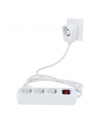 Rev Multiple Socket Outlet 3+1-Fold 5M + Switch White (0012395114WS) nr 1