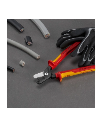 KNIPEX StepCut XL cable cutters 95 18 225 VD-E, cutting pliers (red/yellow, length 225mm) nr 2