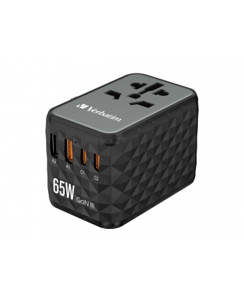 verbatim Adapter podróżny UTA-05 32120 ładowarka GaN 65W 180 krajów, 2x USB-C, 2x USB-A, PD 65W, QC 4+ nr 1