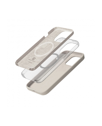 crong Etui Color Cover Magnetic - iPhone 15 Pro MagSafe Kamienny beż