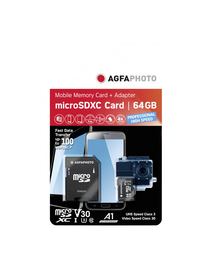 Agfa Photo Microsdxc Uhs-I 64Gb High Speed C 10 U główny