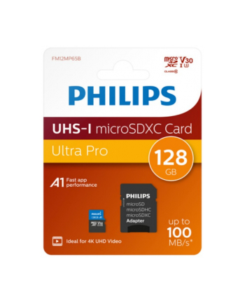 Philips Class SDXC 128GB + Adapter