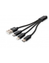 ASSMANN KABEL USB  USB-A - USB-C, MICROUSB, LIGHTNING 0.15 M CZARNY (DB-300160-002-S)  (DB300160002S) - nr 17