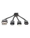 ASSMANN KABEL USB  USB-A - USB-C, MICROUSB, LIGHTNING 0.15 M CZARNY (DB-300160-002-S)  (DB300160002S) - nr 5