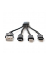 ASSMANN KABEL USB  USB-A - USB-C, MICROUSB, LIGHTNING 0.15 M CZARNY (DB-300160-002-S)  (DB300160002S) - nr 9