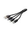 ASSMANN KABEL USB  USB-A - USB-C, MICROUSB, LIGHTNING 0.15 M CZARNY (DB-300160-002-S)  (DB300160002S) - nr 10