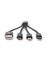 ASSMANN KABEL USB  USB-A - USB-C, MICROUSB, LIGHTNING 0.15 M CZARNY (DB-300160-002-S)  (DB300160002S) - nr 12
