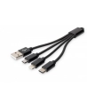 ASSMANN KABEL USB  USB-A - USB-C, MICROUSB, LIGHTNING 0.15 M CZARNY (DB-300160-002-S)  (DB300160002S) - nr 15