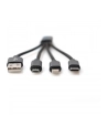 ASSMANN KABEL USB  USB-A - USB-C, MICROUSB, LIGHTNING 0.15 M CZARNY (DB-300160-002-S)  (DB300160002S) - nr 20