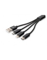 ASSMANN KABEL USB  USB-A - USB-C, MICROUSB, LIGHTNING 0.15 M CZARNY (DB-300160-002-S)  (DB300160002S) - nr 9