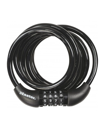 Master Lock Zapięcie Rowerowe Masterlock Quantum 8221 8mm 180Cm Szyfr Czarne nr 1