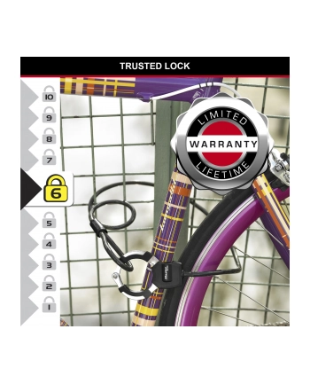 Master Lock Zapięcie Rowerowe Kablowe Master Lock 8275Eurdproblk Czarny Zapięcie Kluczykowe nr 2