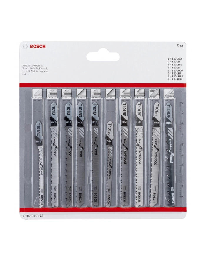 Bosch zestaw brzeszczotów do wyrzynarki 10szt. 2607011172 główny