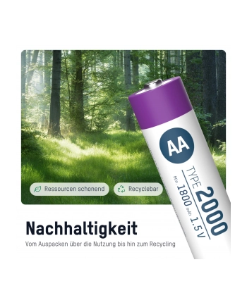 Ansmann Akumulator Aa R06 1312 0036 Li Ion 2000 Mah 1.5 V 4szt. nr 1