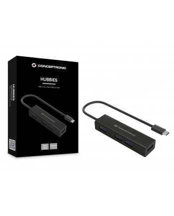 Conceptronics Conceptronic - hub - 4 ports USB hub - 4 - Czarny (HUBBIES07B) nr 2