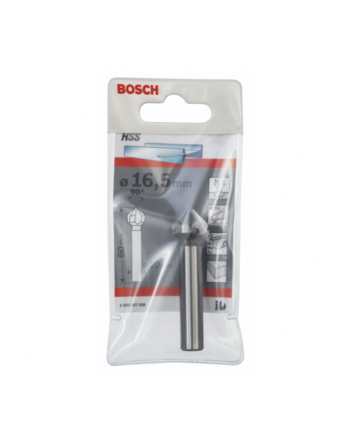 BOSCH Pogłębiacze stożkowe Ś: 16,5 r: M8 e: 60 d: 1/4 2608597508 główny