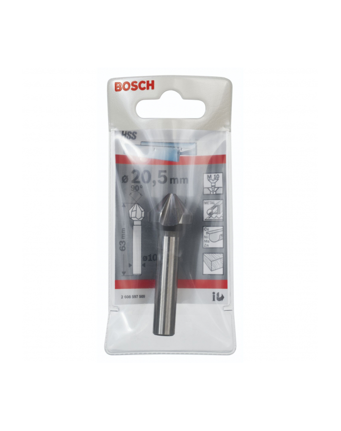 BOSCH Pogłębiacze stożkowe Ś: 20,5 r: M10 e: 63 d: 1/4 2608597509 główny