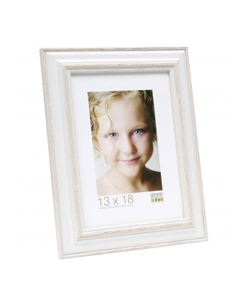 Deknudt S221H1 DIN A4    21x29,7 ramka drewniana bialy z bezowym