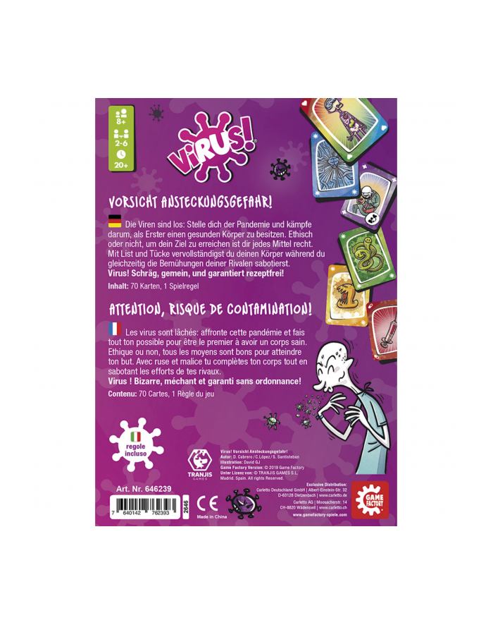 Carletto Deutschland Game Factory - Virus! (wersja niemiecka) główny