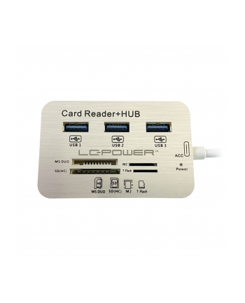 LC Power LC-HUB-C-CR USB hub - 3 - USB 3.0 - Srebrny nr 2