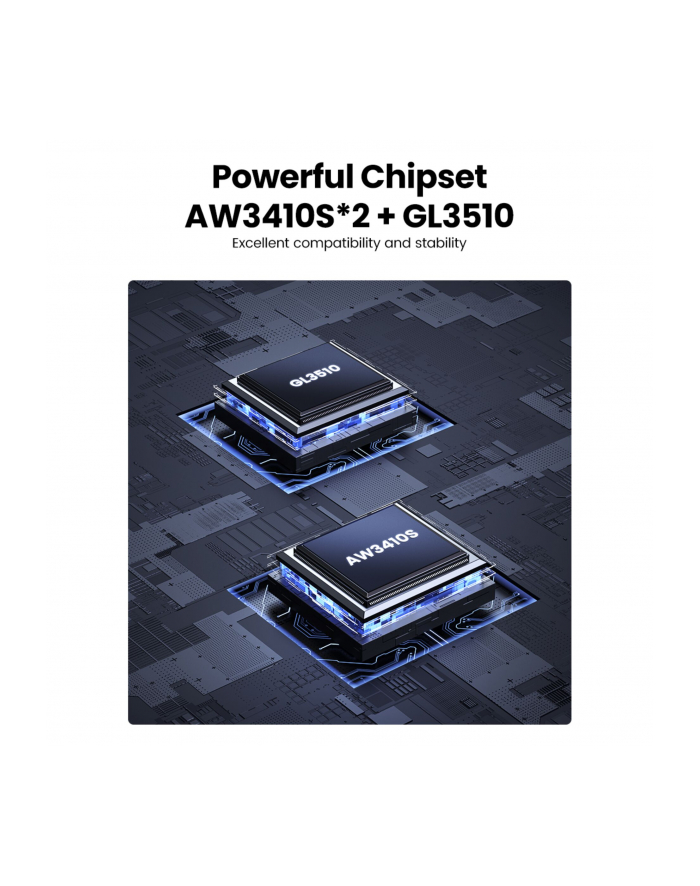 Ugreen CM473 USB-C do 2x USB-A, 2x USB-C główny