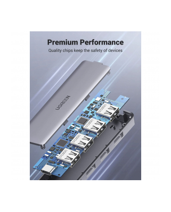 Ugreen Adapter 4w1 Hub USB-C do 4x USB 3.0 + micro USB (70336)
