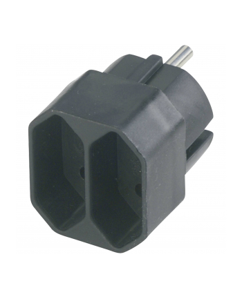 REV TRANSITION PLUG 2-FOLD BLACK EUROSTECKDOSEN - CZARNY (0512711777SCHWA)