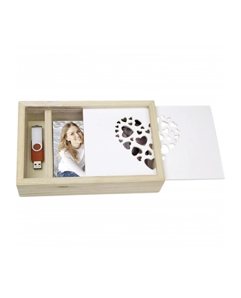 ZEP Love Box USB 13x18 drewniane pudelko na zdj. +pam. USB CZ1257 nr 1