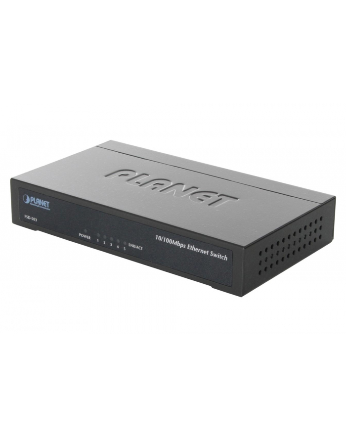 PLANET / Niezarządzalny / (FSD-503) - 5 x 10/100Mbps - 1Gbps  2K  1Mbit główny