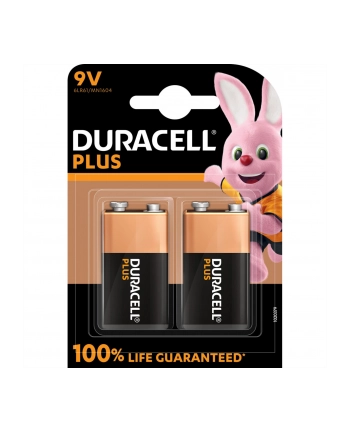 1x2 Duracell Plus 9V-Block MN1640 6LR61